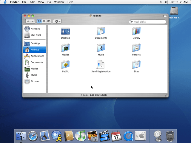 Mac OSX 10.3