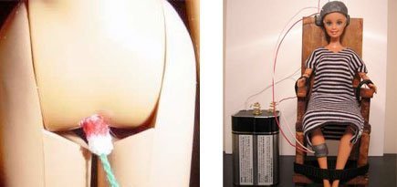 Barbie menstruación silla electrica
