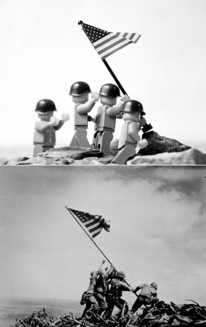 Foto Iwo Jima en Lego
