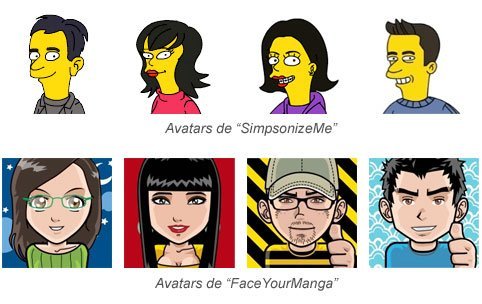 Avatars Manga y Simpsons
