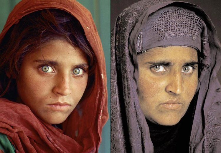 Sharbat Gula, niña afgana de ojos verdes
