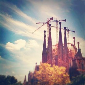 Foto de la Sagrada Familia en Instagram, por Inkoherence
