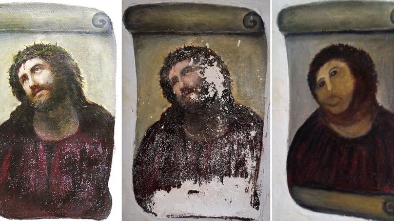 Restauración del Ecce Homo de Borja
